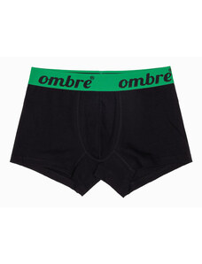 Ombre Clothing Pánské boxerky - černá-zelená U283