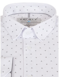 Pánská košile FERATT GABRIEL bílá černý vzor