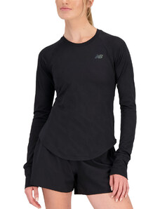 Triko s dlouhým rukávem New Balance Q Speed Jacquard Long Sleeve wt31282-bk