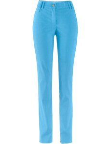 bonprix Bengalínové strečové kalhoty s nastavitelným pasem, Straight Modrá