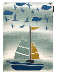 Dywany Łuszczów Dětský kusový koberec Petit Sail boat green - 120x170 cm