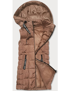 S'WEST Dámská vesta v karamelové barvě s kapucí (B8089-22)