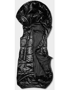 S'WEST Černá dámská vesta s asymetrickou spodní částí (B8129-1)