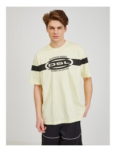 Světle žluté pánské tričko Diesel - Pánské
