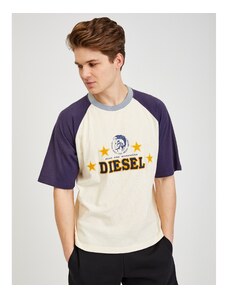 Modro-žluté pánské tričko Diesel - Pánské