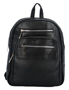 INT COMPANY Trendový dámský koženkový batoh Amanta, černá