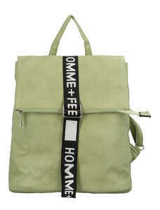Sara Moda Trendový dámský koženkový batoh Pelias, pastelově zelená