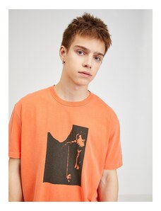 Oranžové pánské tričko Diesel - Pánské