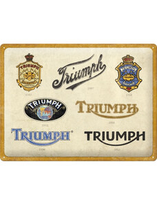 Nostalgic Art Plechová cedule - Triumph Logo evolution 40 x 30 cm