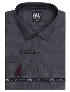 Pánská košile AMJ Comfort fit šedá VDR1264