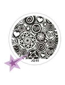 Razítkovací destička JQ65 - Srdíčka, hvězdičky