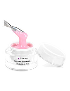 UV/LED Jelly Gel Master Milky Pink, 15ml - želatinový stavební gel