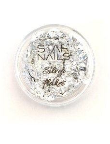 Silver Flakes - zdobicí vločky, stříbrná