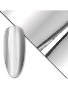 Zdobicí fólie na nehty - Silver Shine, 80cm
