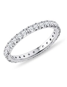 Snubní prsten eternity v bílém zlatě KLENOTA R0902202