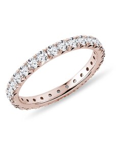 Snubní prsten eternity v růžovém zlatě KLENOTA R0902204