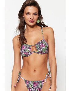 Trendyol Floral Patterned Underwire Tunnel Bikini Top