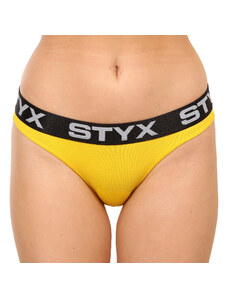 Dámské kalhotky Styx sportovní guma žluté (IK1068)