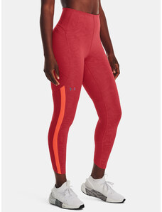 Under Armour Legíny UA Rush Legging Emboss Perf-RED - Dámské