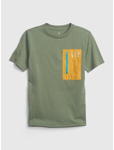GAP Dětské tričko s potiskem Zelená