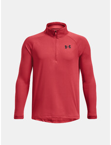 Under Armour Tričko UA Tech 2.0 1/2 Zip-RED - Kluci