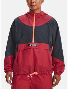 Under Armour Bunda Rush Woven Anorak-RED - Dámské