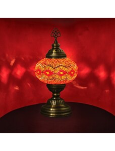 Krásy Orientu Orientální skleněná mozaiková stolní lampa Afia - ø skla 16 cm