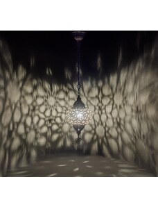 Krásy Orientu Orientální visací lampa z foukaného skla Melek - ø skla 16 cm