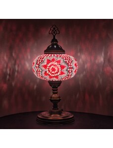Krásy Orientu Orientální skleněná mozaiková stolní lampa Narin - ø skla 24 cm