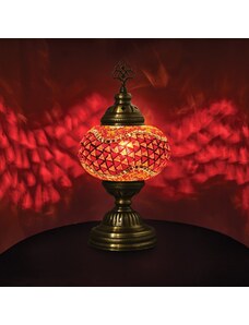 Krásy Orientu Orientální skleněná mozaiková stolní lampa Arzu - ø skla 16 cm