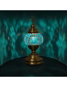 Krásy Orientu Orientální skleněná mozaiková stolní lampa Aylin - ø skla 12 cm