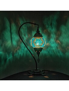 Krásy Orientu Orientální skleněná mozaiková stolní lampa Aylin - Swan - ø skla 12 cm