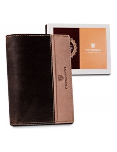 Peterson Kvalitní hnědá pánská kožená peněženka (GPPN324)