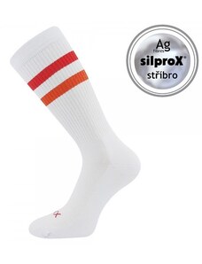 RETRAN antibakteriální sportovní ponožky VoXX bílá/červená 39-42