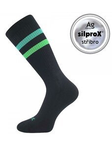 RETRAN antibakteriální sportovní ponožky VoXX černá/zelená 43-46