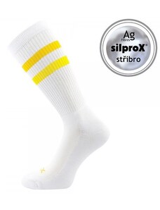 RETRAN antibakteriální sportovní ponožky VoXX bílá/žlutá 39-42