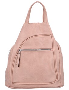 INT COMPANY Trendový dámský koženkový batůžek Taran, růžová