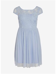 Světle modré dámské šaty s krajkou VILA Ulcricana - Dámské
