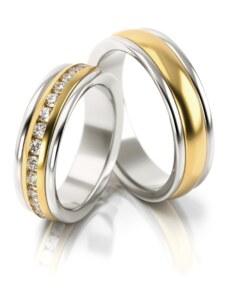 Linger Zlaté snubní prsteny NR83
