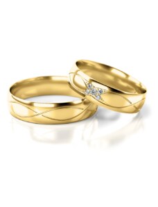 Linger Zlaté snubní prsteny NR278