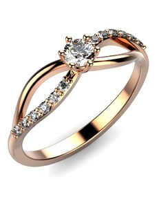 Linger Zlatý zásnubní prsten 341