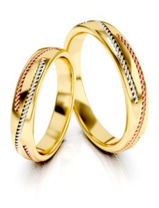 Linger Zlaté snubní prsteny NR323