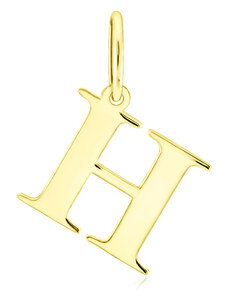 GEMMAX Jewelry Zlatý přívěsek písmeno H - tiskací GUPYN-43291