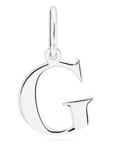 GEMMAX Jewelry Přívěsek písmeno G bílé zlato - tiskací GUPWN-43481