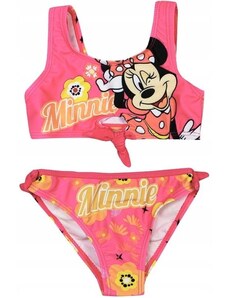 SunCity Dětské / dívčí dvoudílné plavky Minnie Mouse s květinami - Disney