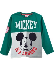 ZELENÉ TRIČKO S DLOUHÝM RUKÁVEM DISNEY MICKEY MOUSE Tmavě zelená