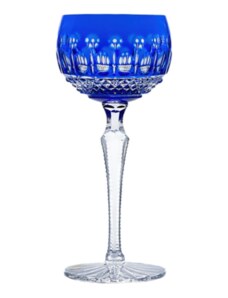 Bohemia Crystal Broušené sklenice na víno Tomy modrá 190 ml (set po 6 ks)
