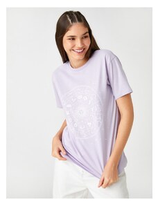 Koton Zodiac Printed T-Shirt Short Sleeved Crew Neck