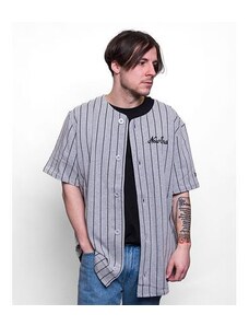 Triko New Era Pinstripe Jersey Heather Gray / Black