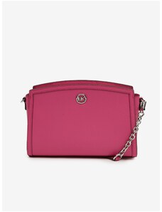 Tmavě růžová dámská kožená crossbody kabelka Michael Kors - Dámské